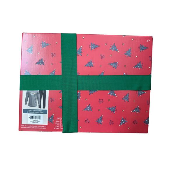 Life is Good Jake and Rocket Unplug Campfire Men's 2 Pc Pajama Set Sz Medium New - Picture 4 of 7